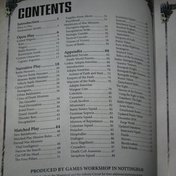 Warhammer Softcover Book 40,000 40K Chapter Approved 2018 Edition 2409A5 - Picture 7 of 11